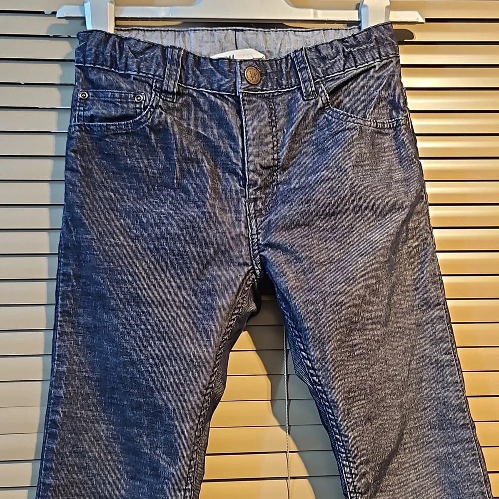 Boys adjustable waist 8-9 yrs dark grey / black fine corduroy trousers see pics - Picture 10 of 12